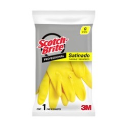 3M Guante de Limpieza Satinado Scotch-Brite Profesional  G 8-8 1/2 Amarillo Grande ME400000597