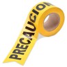 Cinta Plástica Amarilla P/ Acordonar Áreas Amarillo/Negro Precaución 072x300 M