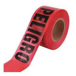 Cinta Plástica Roja Leyenda Peligro 072x305 mts GID VIP 250