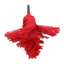 Microking Trapeador Microfibra Color Rojo Extra Largo 45 cm 300 Gms C/Baston Metalico