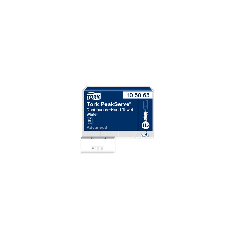 Peak Serve Toalla de manos continua  Paq c/410 hjs /1hj 20.1 x 22.5 cm Bco 105065