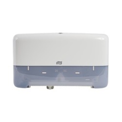 TORK Despachador de papel Higiénico en Bobina Mini Twin Blanco 555520