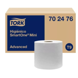 TORK Papel Higiénico SmartOne Mini TR Advanced  2p 620s Rollo 620 hjs /2hj 13.4 x 18.0 / Bco 702476