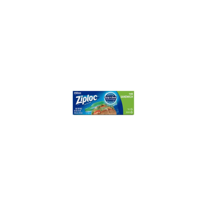 Ziploc Bolsa Reutilizable Sandwich C/145 Piezas (16.5 x 14.9 cm) BZIP145